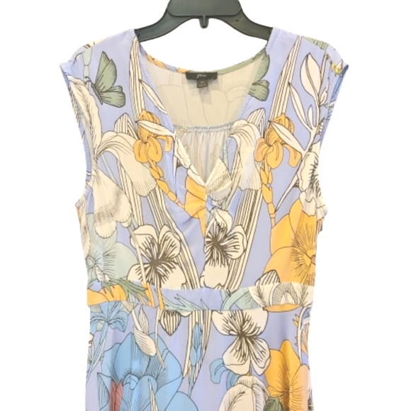 J. Crew Pastel Floral Maxi Dress Size 10 - Picture 3 of 10